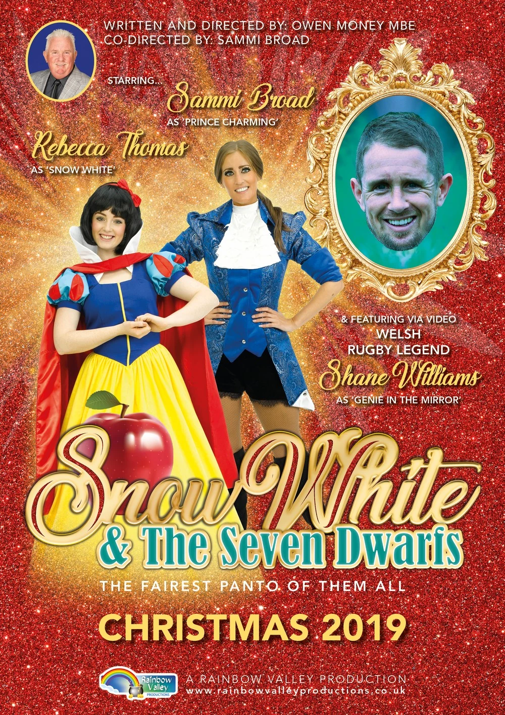 Snow White and the Seven Dwarfs — 2019 pantomime poster